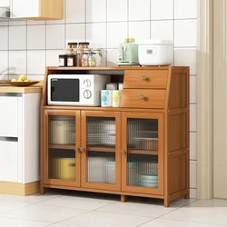 Support de four à micro-ondes avec étagères, boulangers de cuisine T1, étagère de rangement utilitaire debout avec armoire