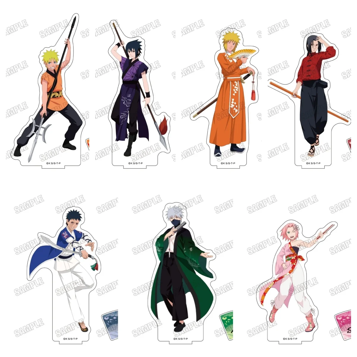 Figura Decorativa de Naruto Shippuden, Base de Acrílico con Diseño de Arte Marcial, Colección Haruno Sakura, Figura de Acción de Uchiha Sasuke