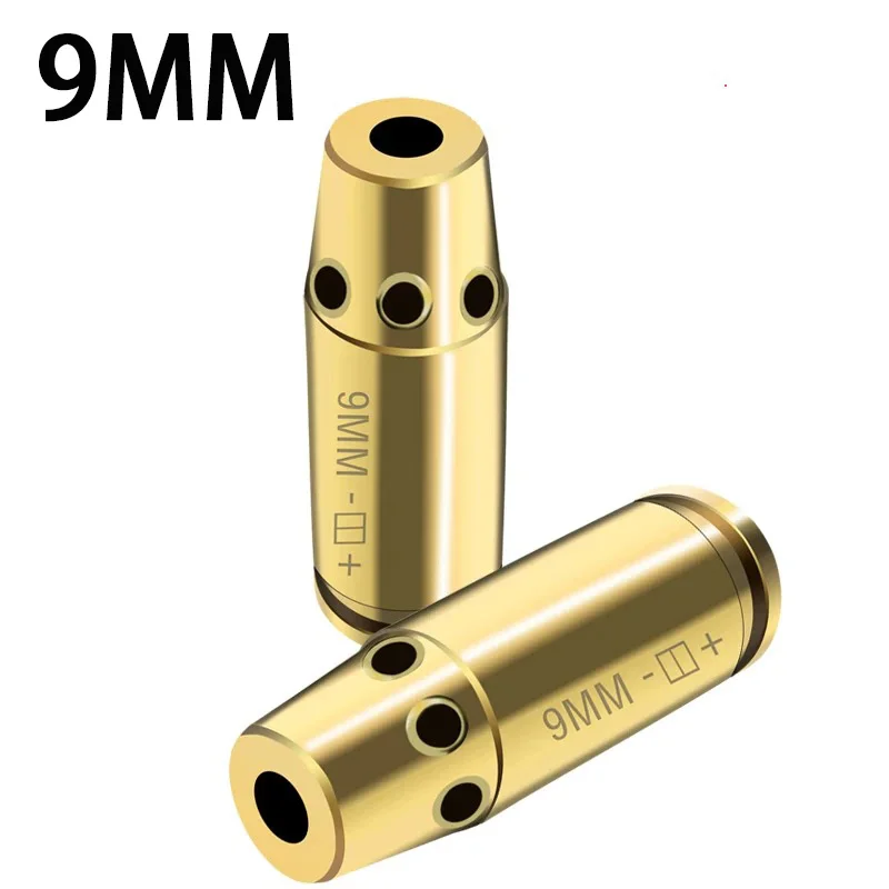 Tactical 9mm Red Dot Laser Boresighter Brass Bullet Rifle Scope Glock Sight Accurate Calibration Air Gun Shoot Accessory