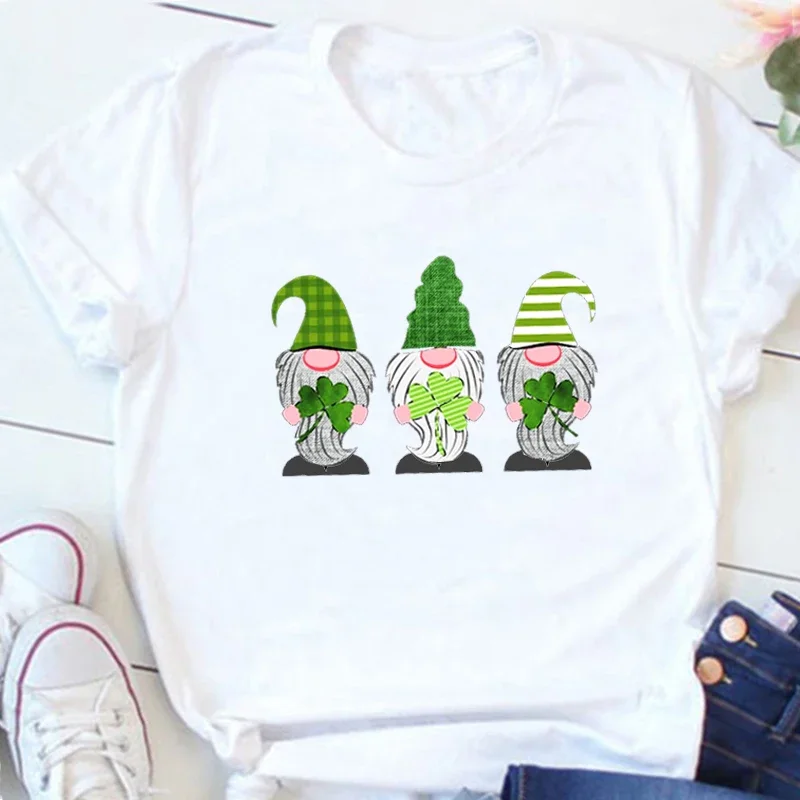 

Shamrock Gnome Shirt St Patricks Day Gnome Women Clothing St Patricks Day Women Sexy Tops Vintage Streetwear Tee