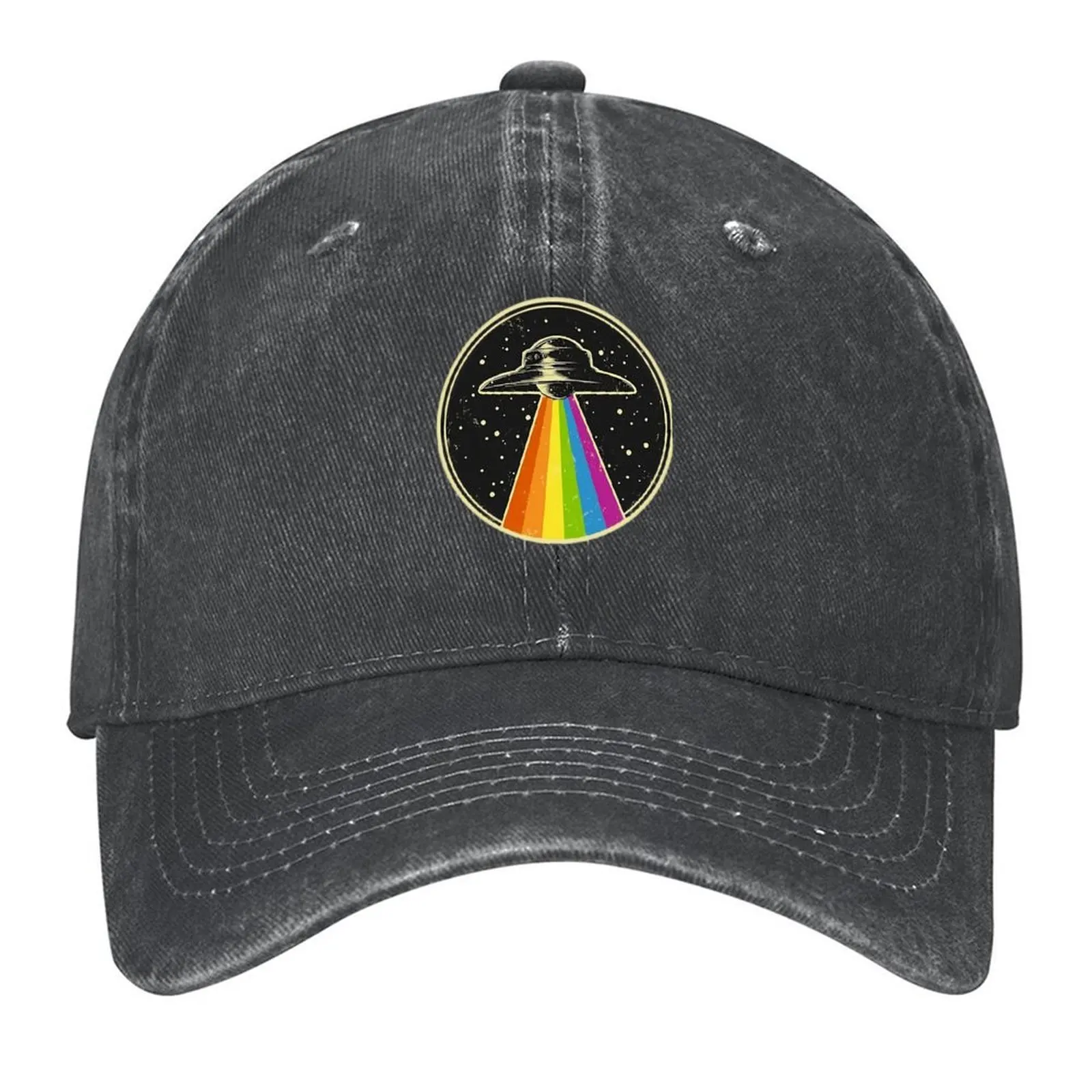 

UFO Rainbow Baseball Cap Fishing cap Hood luxury caps Vintage Trucker Hats For Men Women's