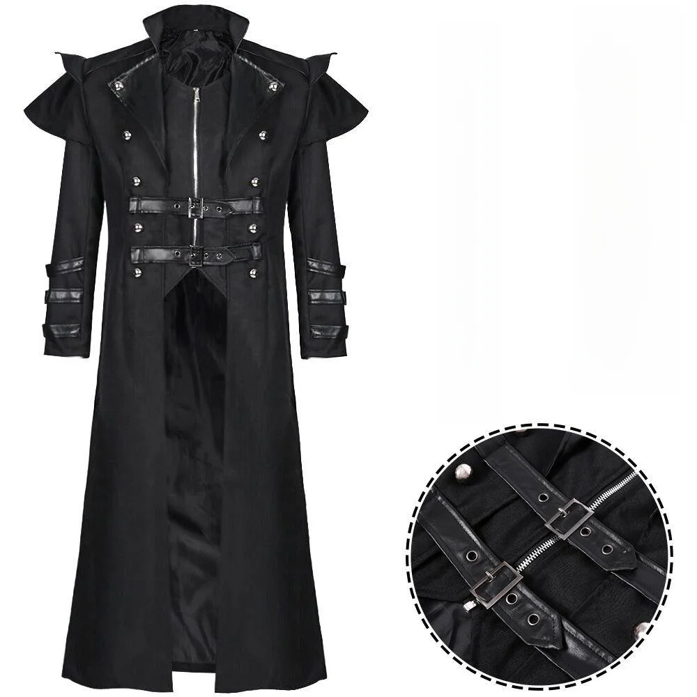 

Длинная ветровка на Хэллоуин, женская модная верхняя одежда, осенний сезон, модный дизайн на молнии, сценический костюм