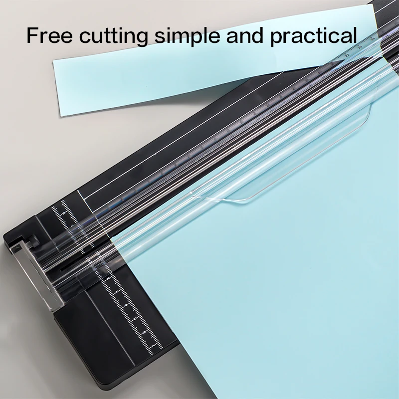 Deli A4/A5 Paper Cutting Guillotine Paper Trimmer with Pull-out Ruler Photo Trimmer Scrapbook Lightweight Cutting Mat Machine