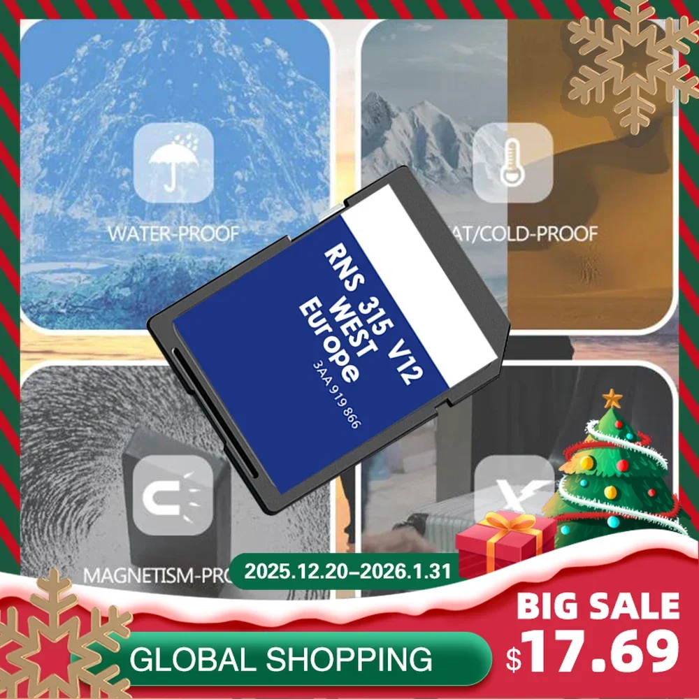 

Use for RNS 315 V12 Caravelle (T5-GP) 2010-2015 Map Naving Card 8GB Cover Poland Netherlands West Europe