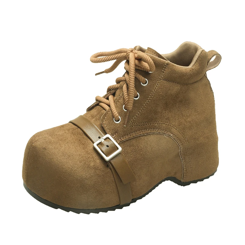 Platform Women's Ankle Boots Suede High Heels Fashion Shoes Casual Sport Shoes 2025 Winter New Trend Designer Mujer Snow Boots
