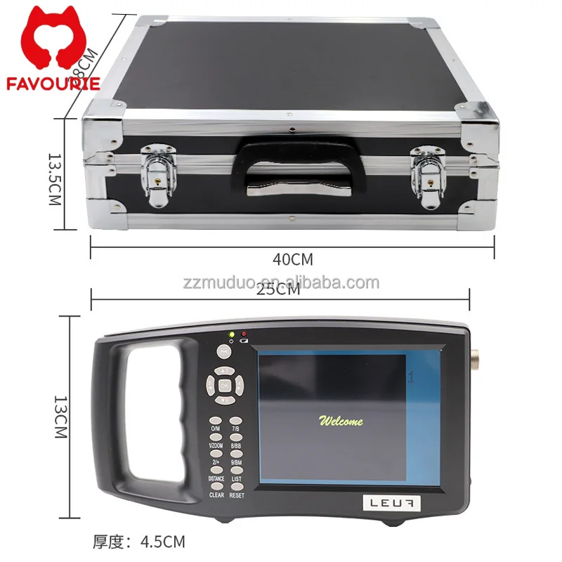 FAVOURIE Portátil Vaca Veterinária Scanner Porco Teste de Gravidez Sonar Pecora Veterinária B Ultrassom