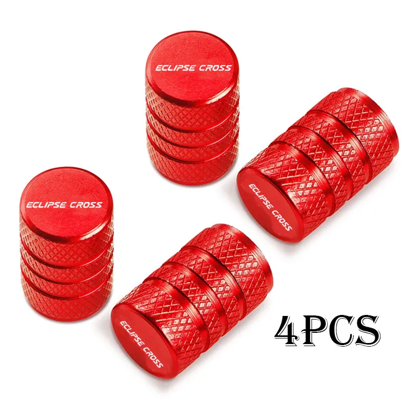 Car Wheel Tire Valve Caps Tyre Stem Covers Airdust Waterproof 4pcs For Mitsubishi Eclipse Cross Badge Ralli Art