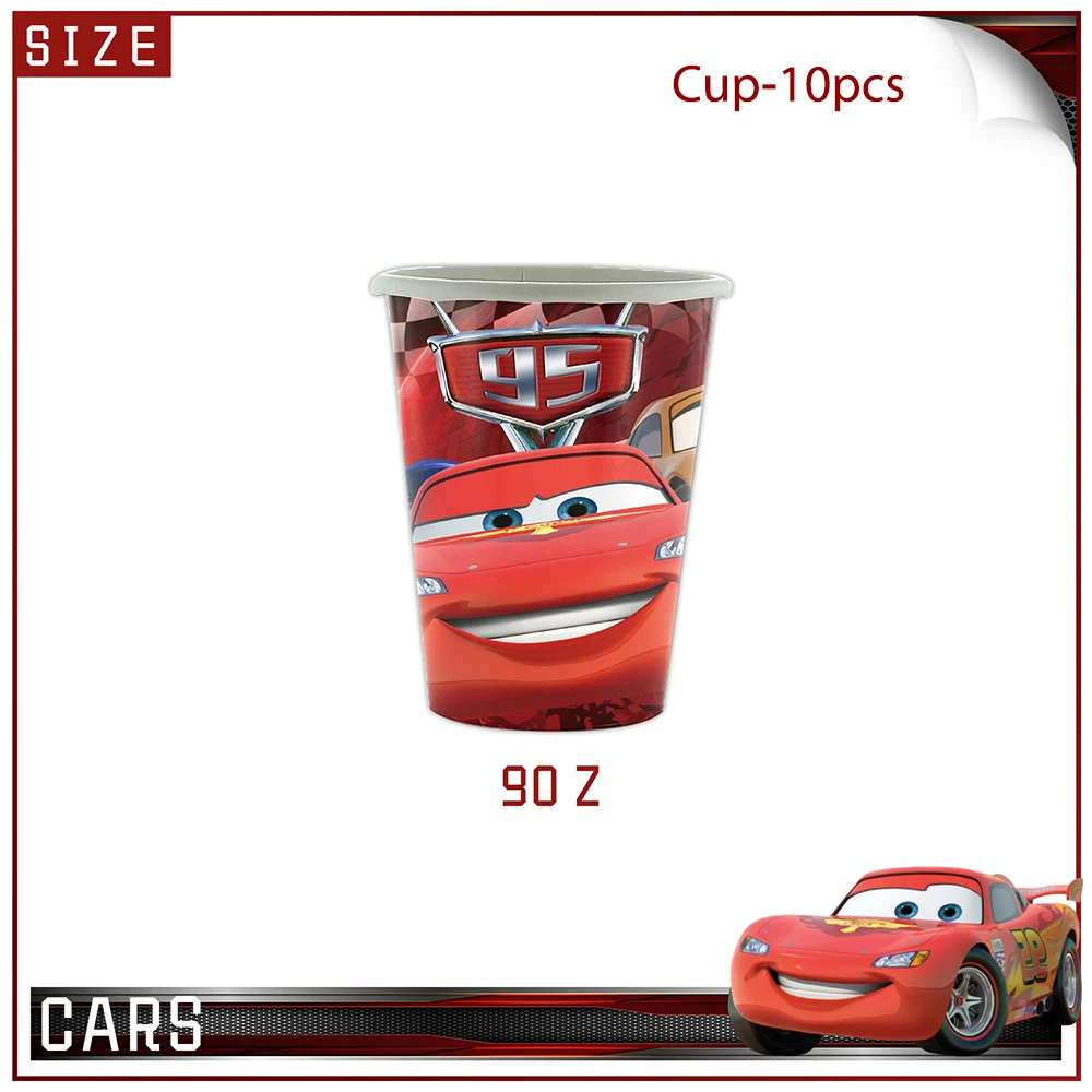 Disney Cars Lightning Mcqueen Birthday Party Decoration Balloons Tableware Cup Plate Napkin Baby Shower DIY Party Event Supplies