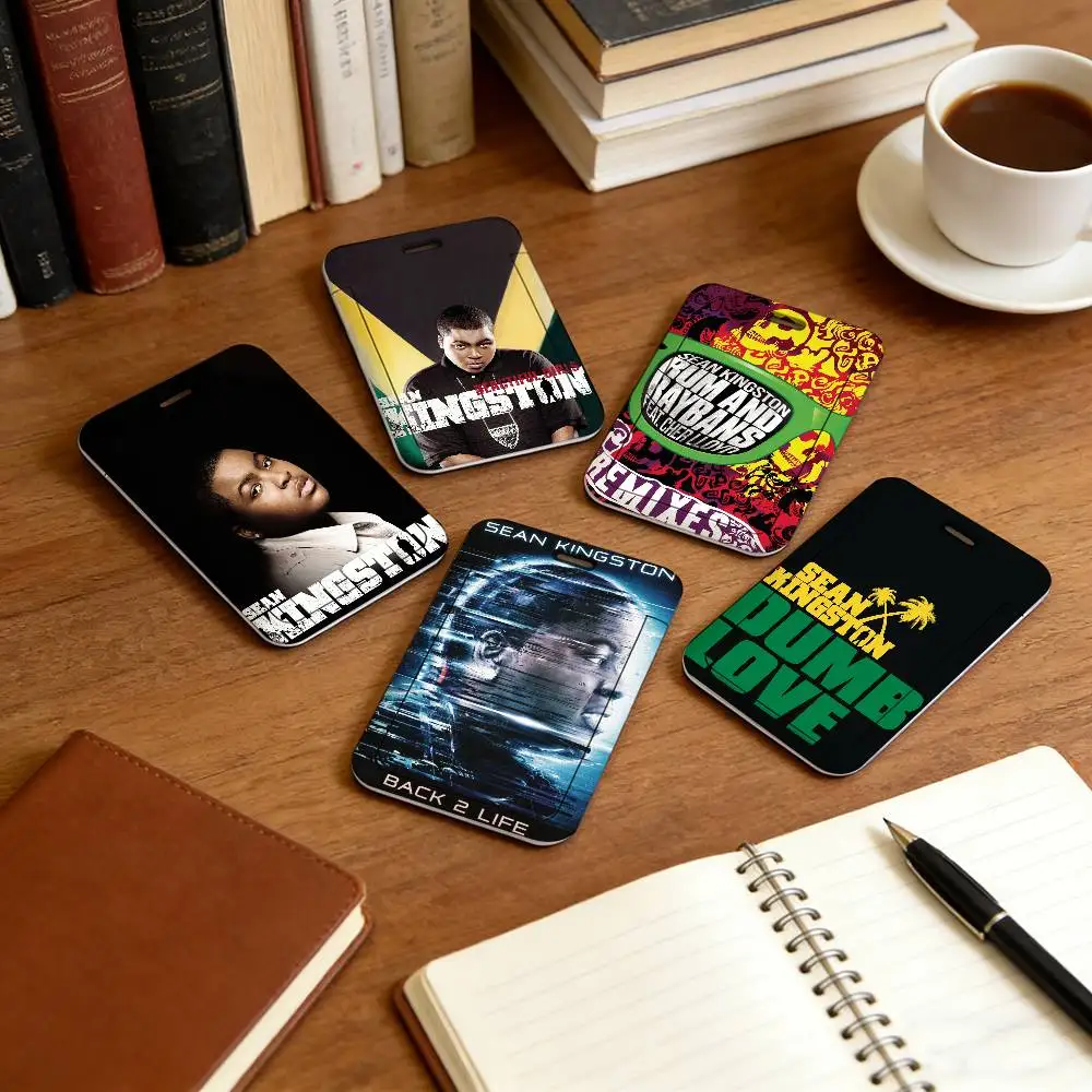 Rapper S-SeaN-N K-KinGStoN-N Badge Reel Dress Clips Brooches With Tags ID Name Card Holders Gift