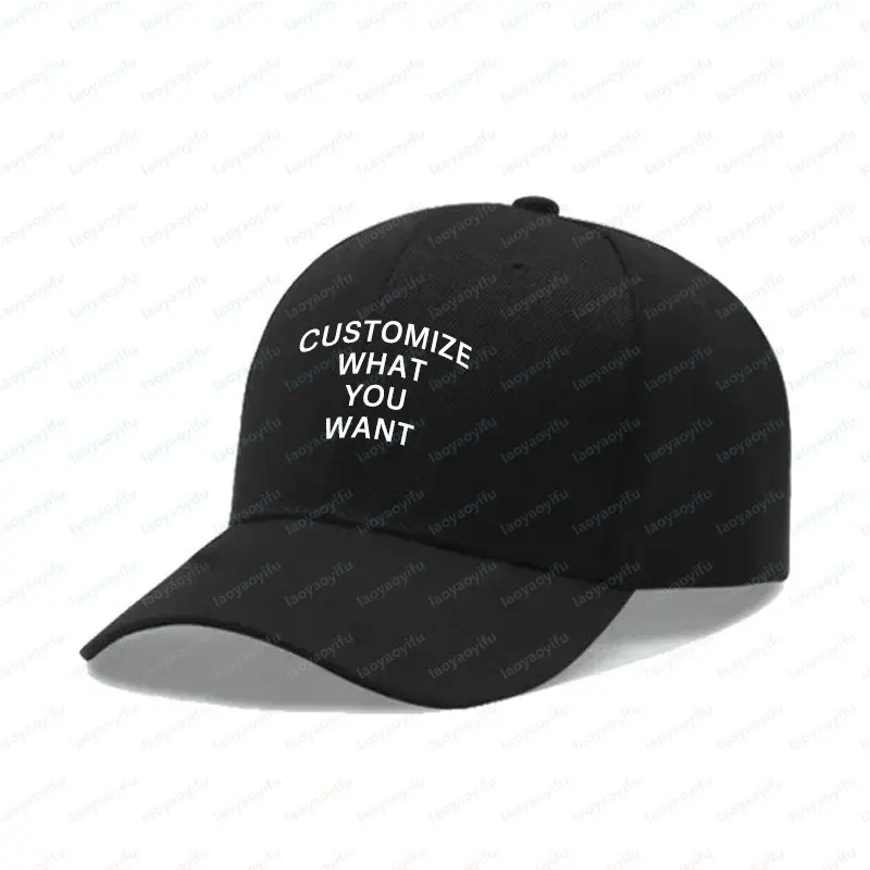 Fashion Customized Printed Logo Diy Baseball Cap Unisex Adjustable Men Women Sport Trucker Hat Solid Color Personalized Caps view 2
