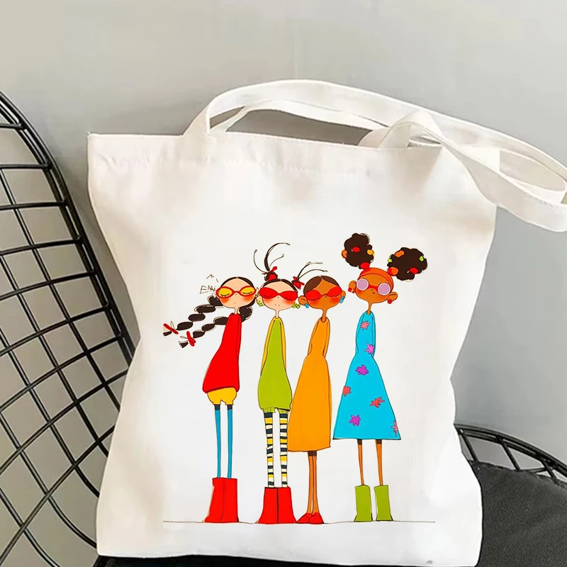 حقيبة حمل قماشية مستوحاة من أفضل صديق، تصميم اقتباس الصداقة اللطيف، حقيبة كتف قطنية Y2k قابلة لإعادة الاستخدام للفتيات والنساء للاستخدام اليومي #2
