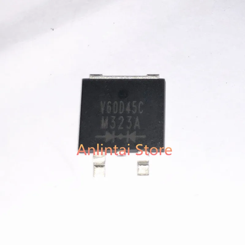 

5PCS V60D45C-M3/I V60D45C TO-263-3, D²Pak (2 Leads + Tab) Variant DIODE ARRAY SCHOTT 45V 30A SMPD