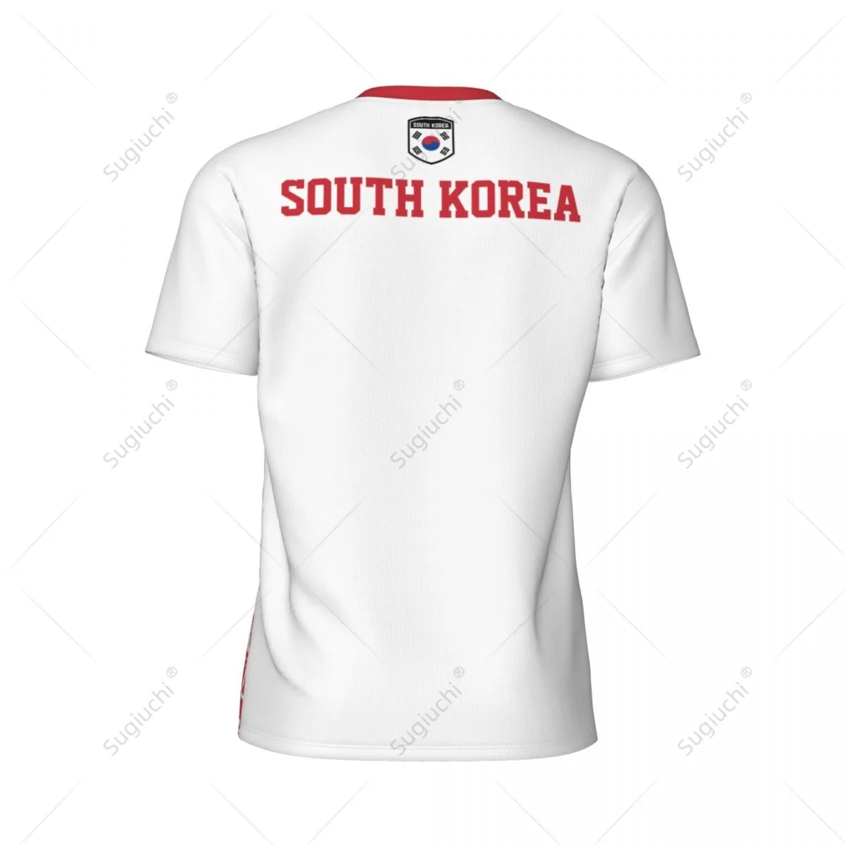 Exclusive design South Korea Flag Grain 3D Printed Men For Running Bike Soccer Tennis Fitness Sports tshirt Mesh Short T-shirt