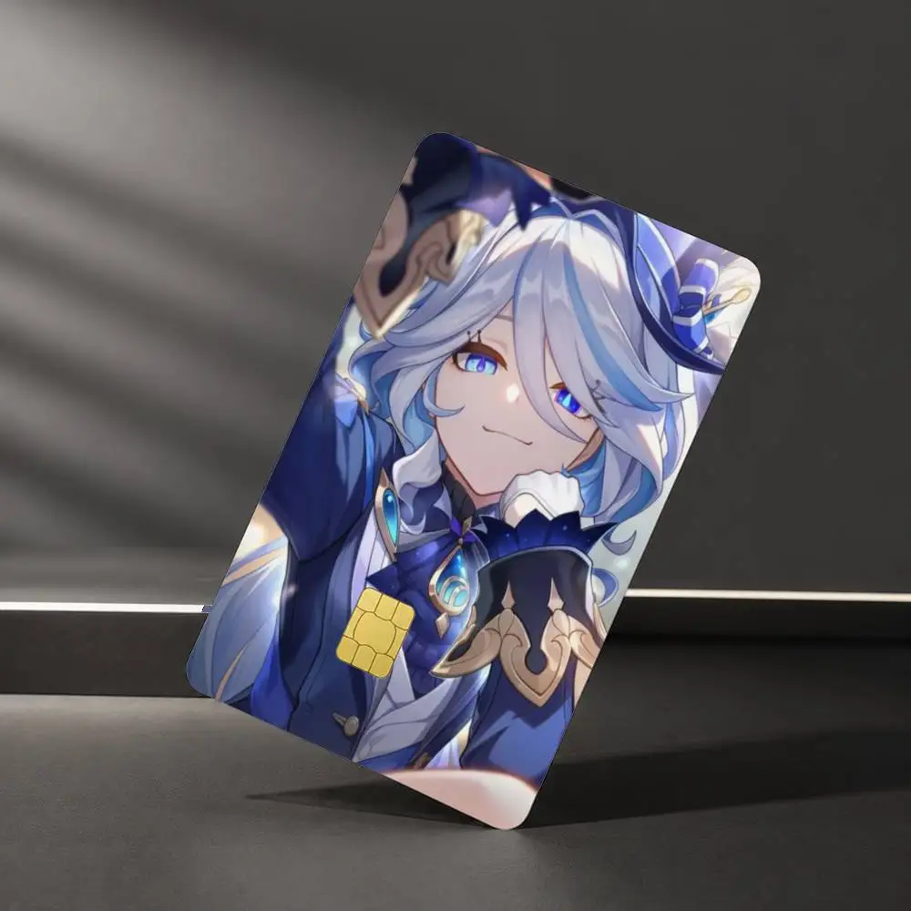 Genshin Impact F-Furina HD Waterproof Card Skins Protective Stickers for Credit Bank Game Cards