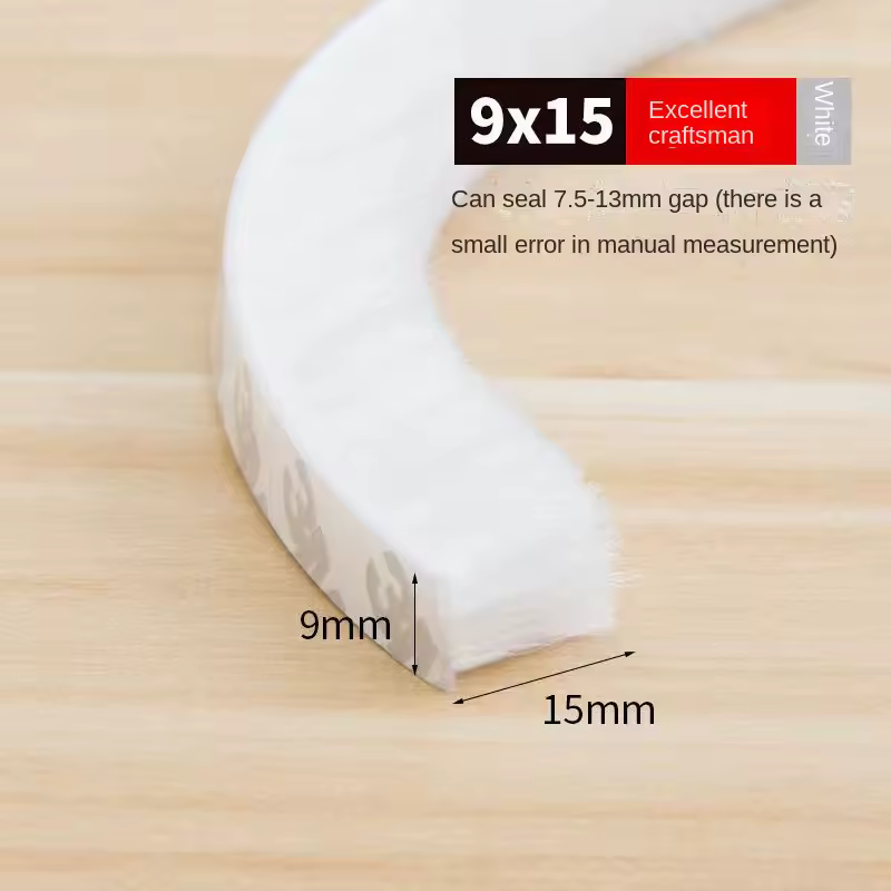 Self-adhesive Bristles Wool Pile Weatherstrip Door Window Brush Seal 7/9 X 5mm 9mm 12mm 15mm 23mm Warm Winter Gray White Brown - Image 20