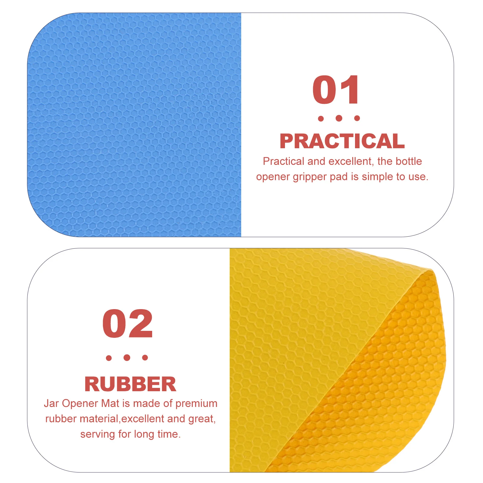 

6 Pcs Bottle Opening Mat Jar Opener Grips Pads Grippers Cap Lid Rubber Reusable