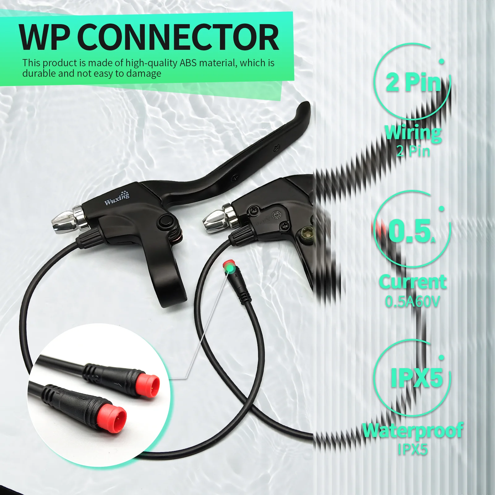 115PDD Brake Lever, 1 Pair of Electric Bicycle Brake Handles, Bicycle Accessories, Brake Tools