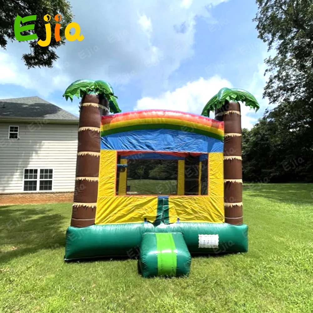 

14FT -4.5M Safari Commercial Grade Bounce House For Kids (with Blower and Basketball Hoop)