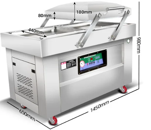 Hot Sale Model500/600 CE External Double Pump Gas Flushing Pouch Automatic Commercial Food Sealer Vacuum Packing Machine