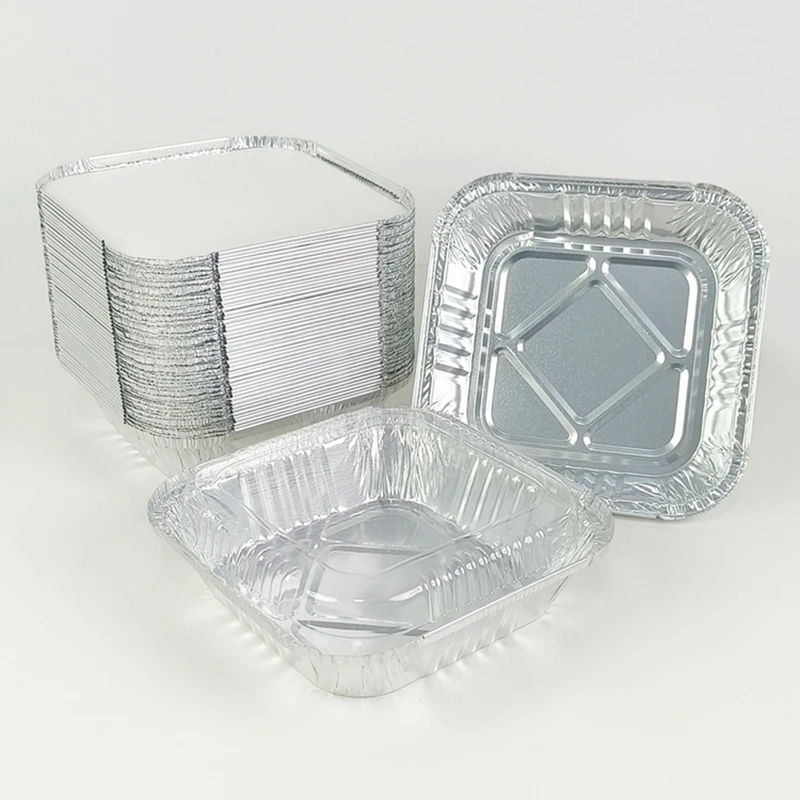 Square Aluminum Foil Pans: Oven, Air Fryer, BBQ Ready