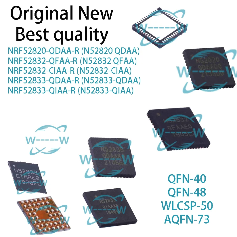 2-5PCS NRF52820-QDAA-R NRF52832-QFAA-R NRF52832-CIAA-R NRF52833-QDAA-R  NRF52833-QIAA-R N52833 N52832 N52820 QFAA CIAA QDAA QIAA