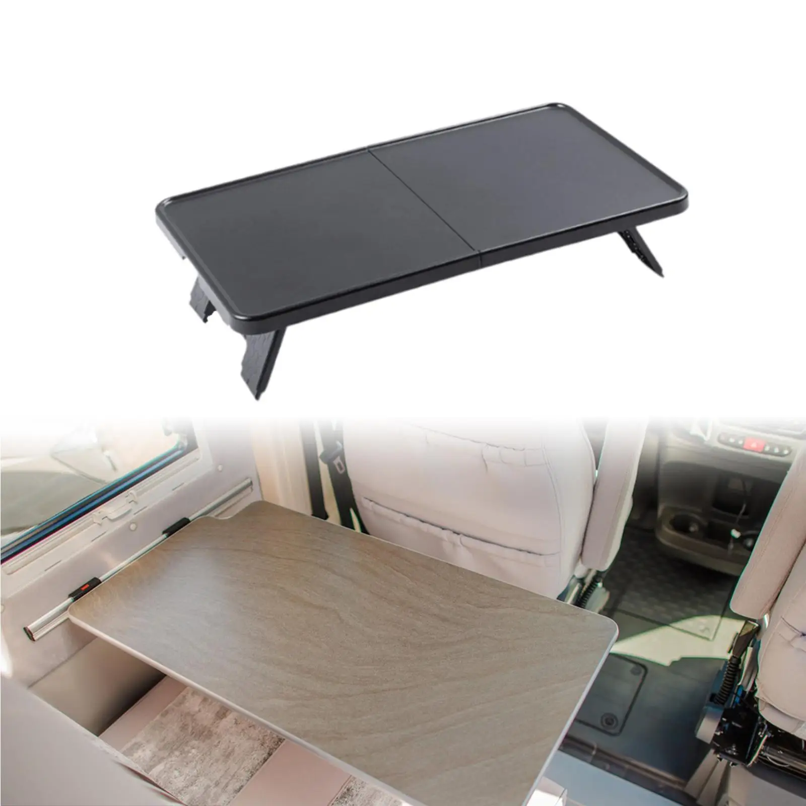 Foldable Car Eating Food Tray Table Storage Dining Table Road Trips Nonslip