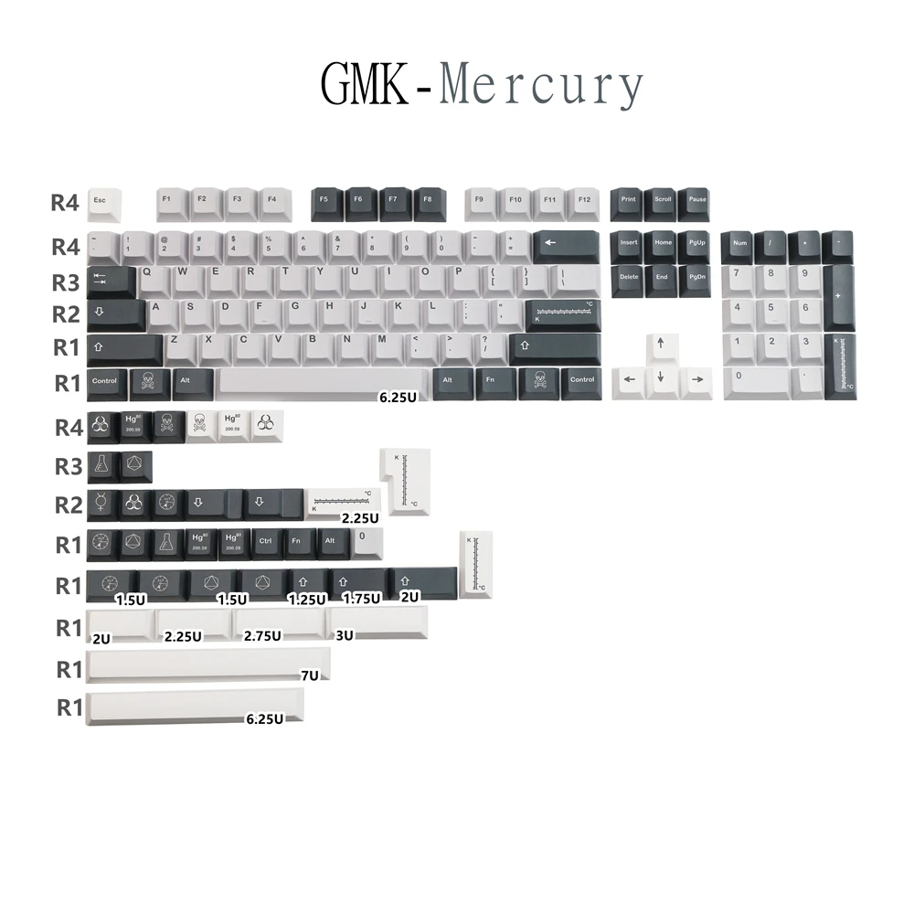 

142 Keys GMK Mercury Keycaps PBT DYE- Sublimation Cherry Profile Keycap For Mechanical Keyboard GK61 64 68 84 87 96 104 108