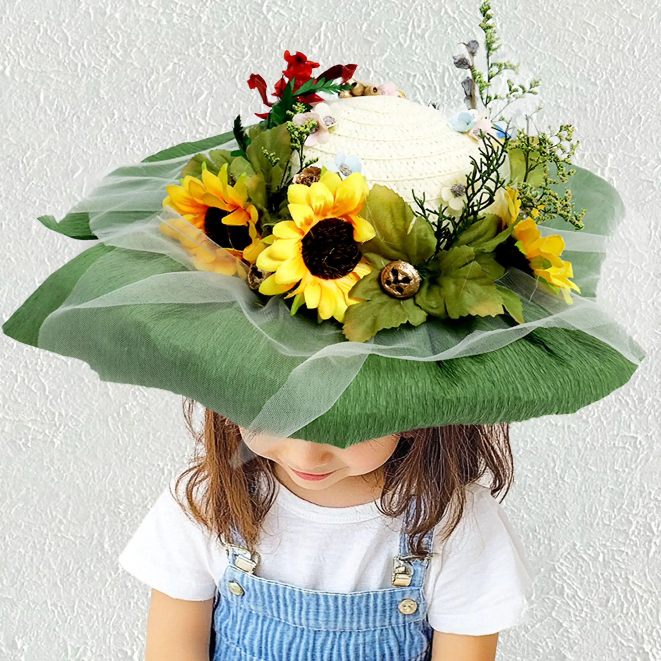 Easter DIY Hat Kit Fun Craft for Kids Creative Party Activity Parent Child Interactive Art Supplies Easy Make Straw Cap