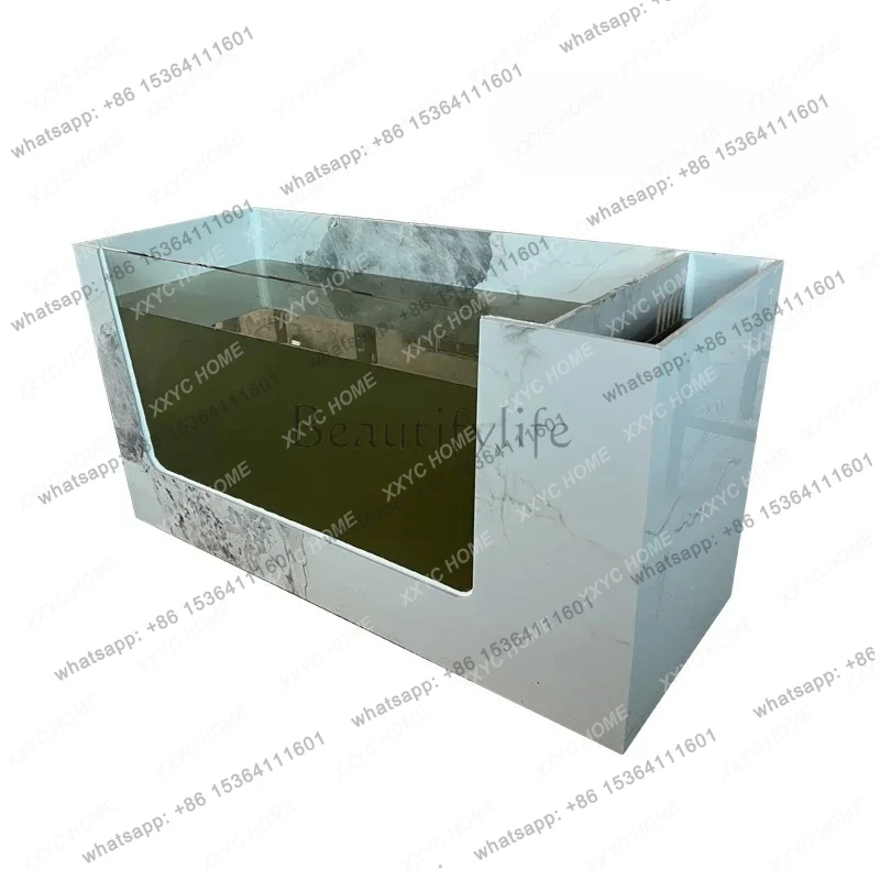 Garden rock slab fish pond thickened glass landscape fish tank balcony fish raising turtle courtyard ecological tank