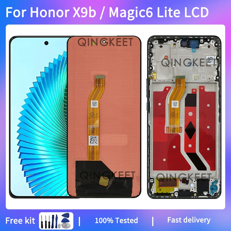 

6.78" New For Honor X9b LCD ALI-NX1 Display Touch Screen Digitizer Assembly For Honor Magic6 Lite LCD With Frame ALI-NX3