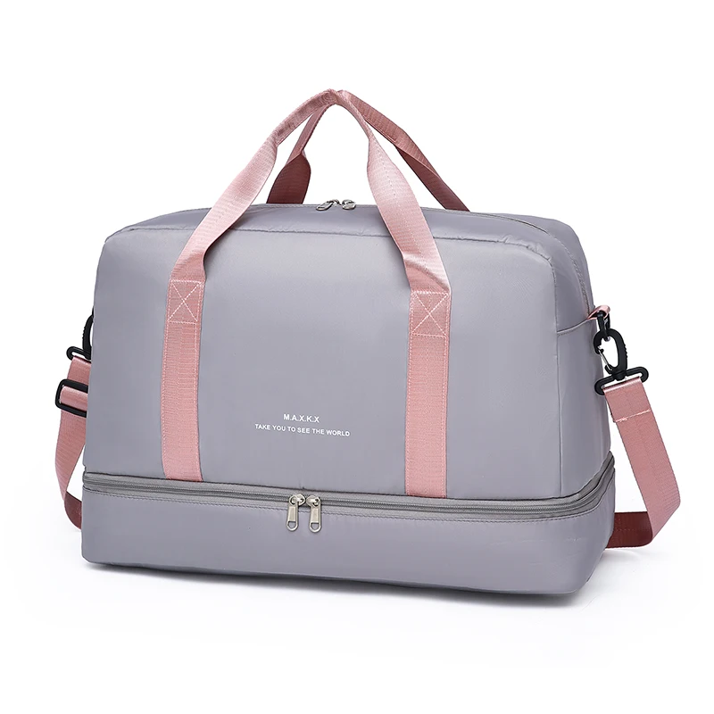 

Дорожная спортивная сумка большой вместимости Оксфордская спортивная сумка для фитнеса с влажными/сухими зонами и отделением для обуви для прогулок на открытом воздухе Спортивная сумка