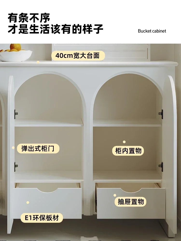 Picture 4: Modern Simple and Light Luxury Arched White Entrance Living Room Storage
