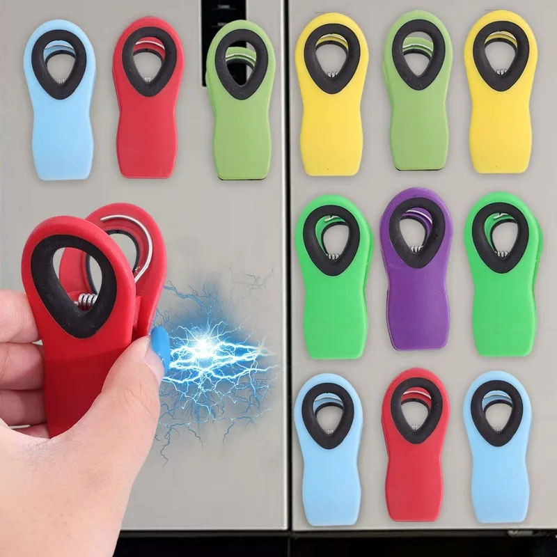 5-20pcs Magnet Reusable Sealing Bag Clip with Magnet Portable Refrigerator Sticker Multifunctional Storage Clip for Office Home