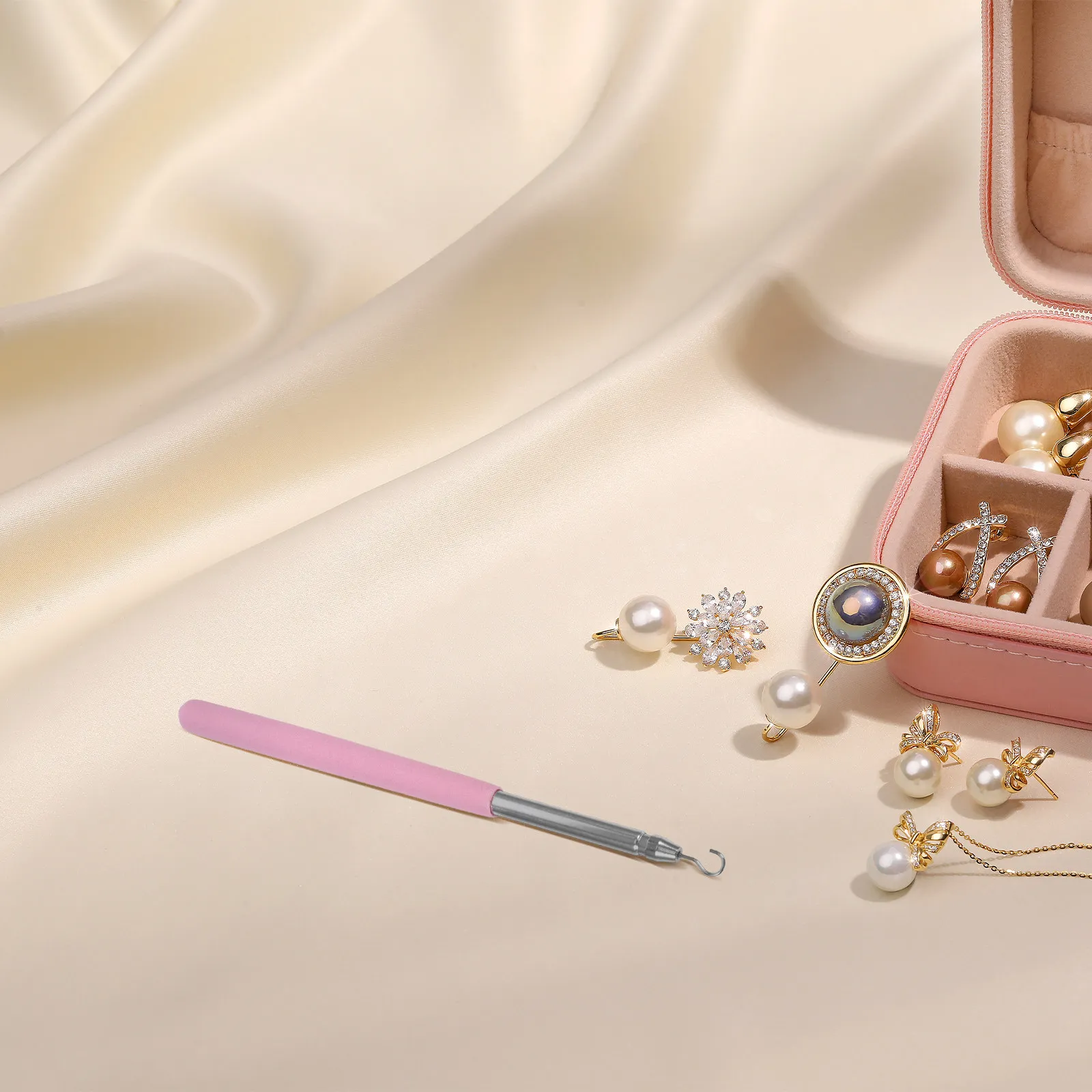 

Metal Bracelet Helper Tool Retractable Hook Versatile Jewelry Fastening Simple Operation Sturdy Craftsmanship
