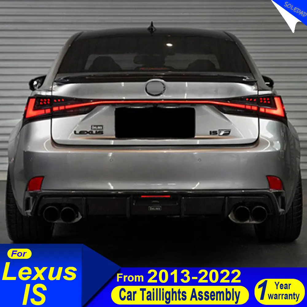 Car Tail Lamp For Lexus is200t is250 is300 2013-2022 LED Through Taillight Upgraded LED Taillight Assembly running lights