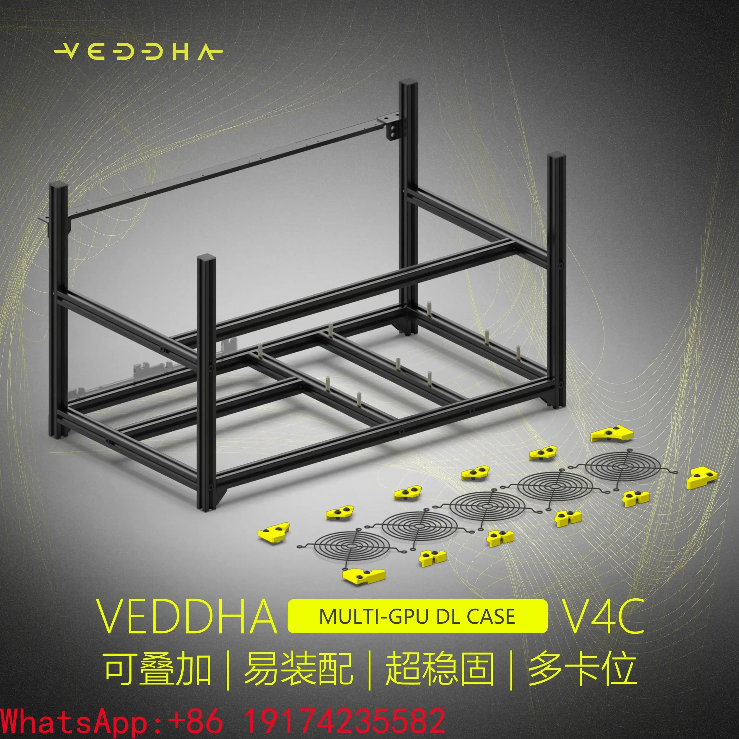 Special clearance,  6 graphics card/multi-graphics card/AI large model all-aluminum rack chassis
