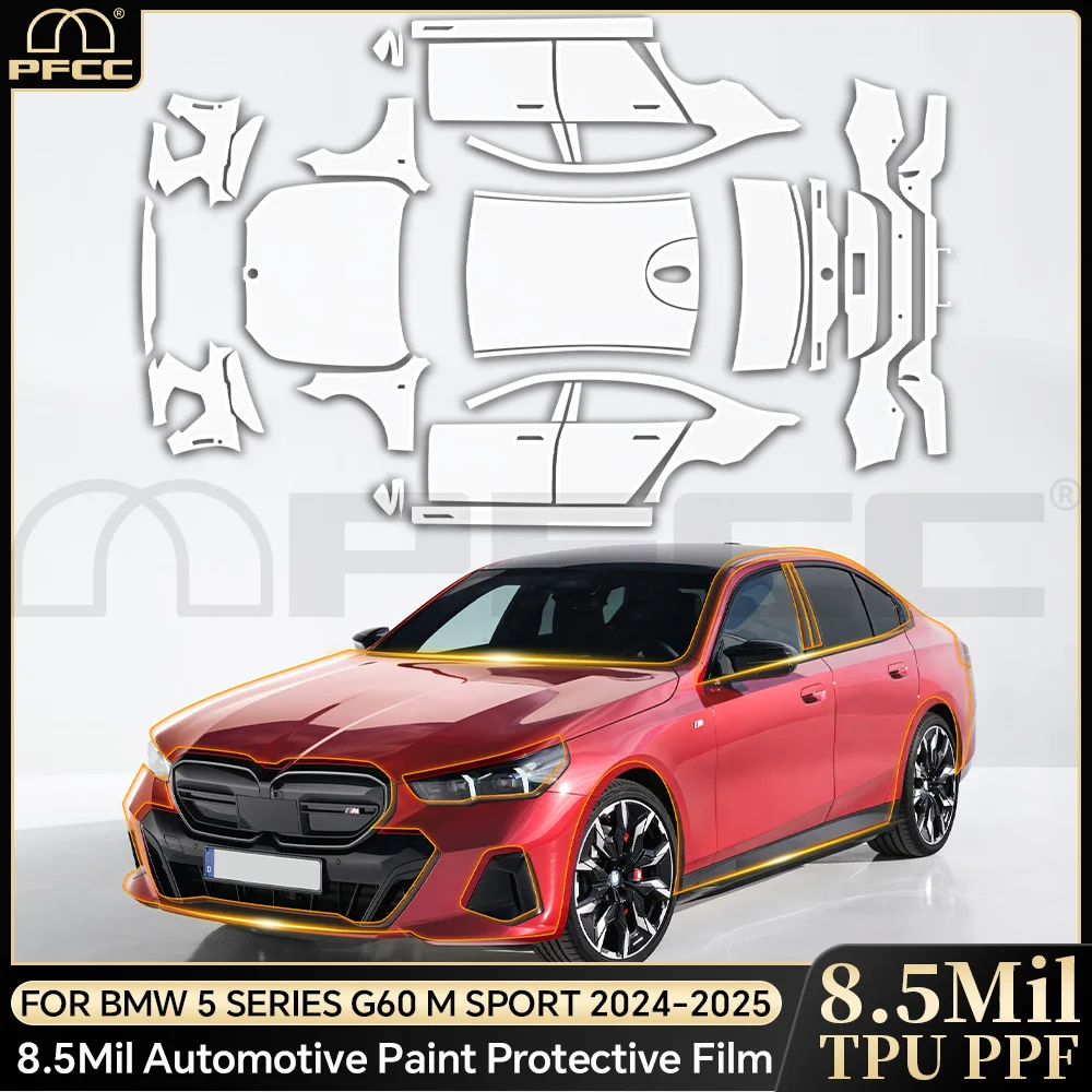 

Pre Cut For BMW 5 Series G60 M Sport 2024 2025 TPU Paint Protection Film Anti-scratch Car Body Clear Bra PPF Resistant Invisible