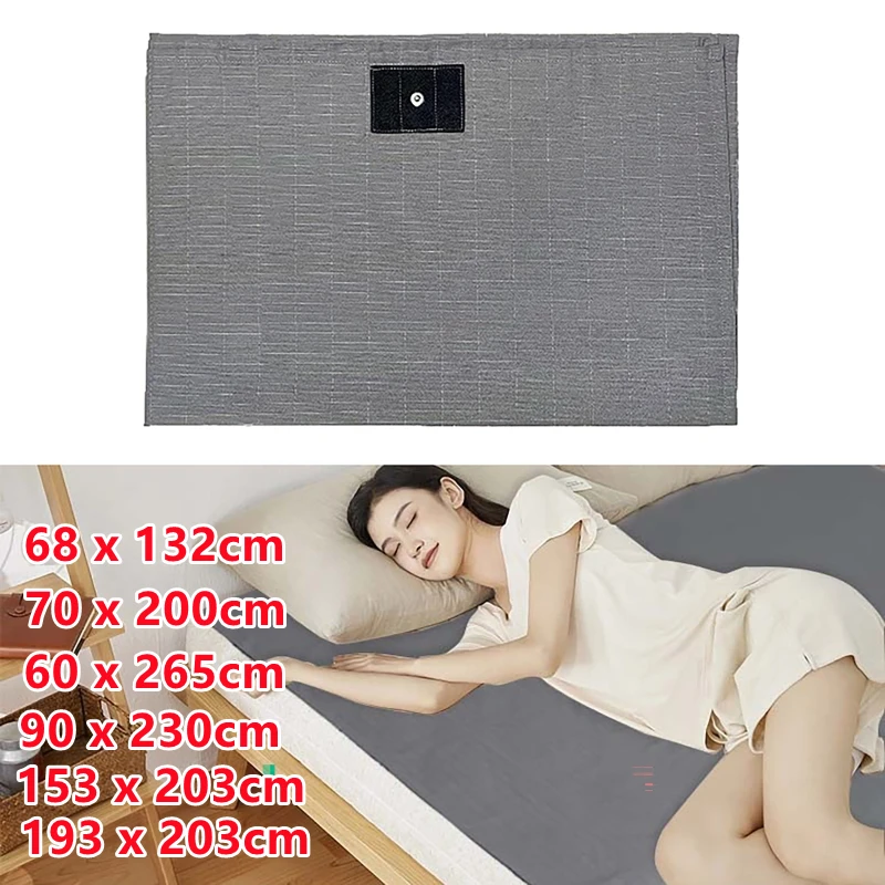 Grounding Sheet Soft  Earthing Sheet Grounding Bed Sheet With Cord 95% Cotton And 5% Soft Silver Thread For Healing Sleep