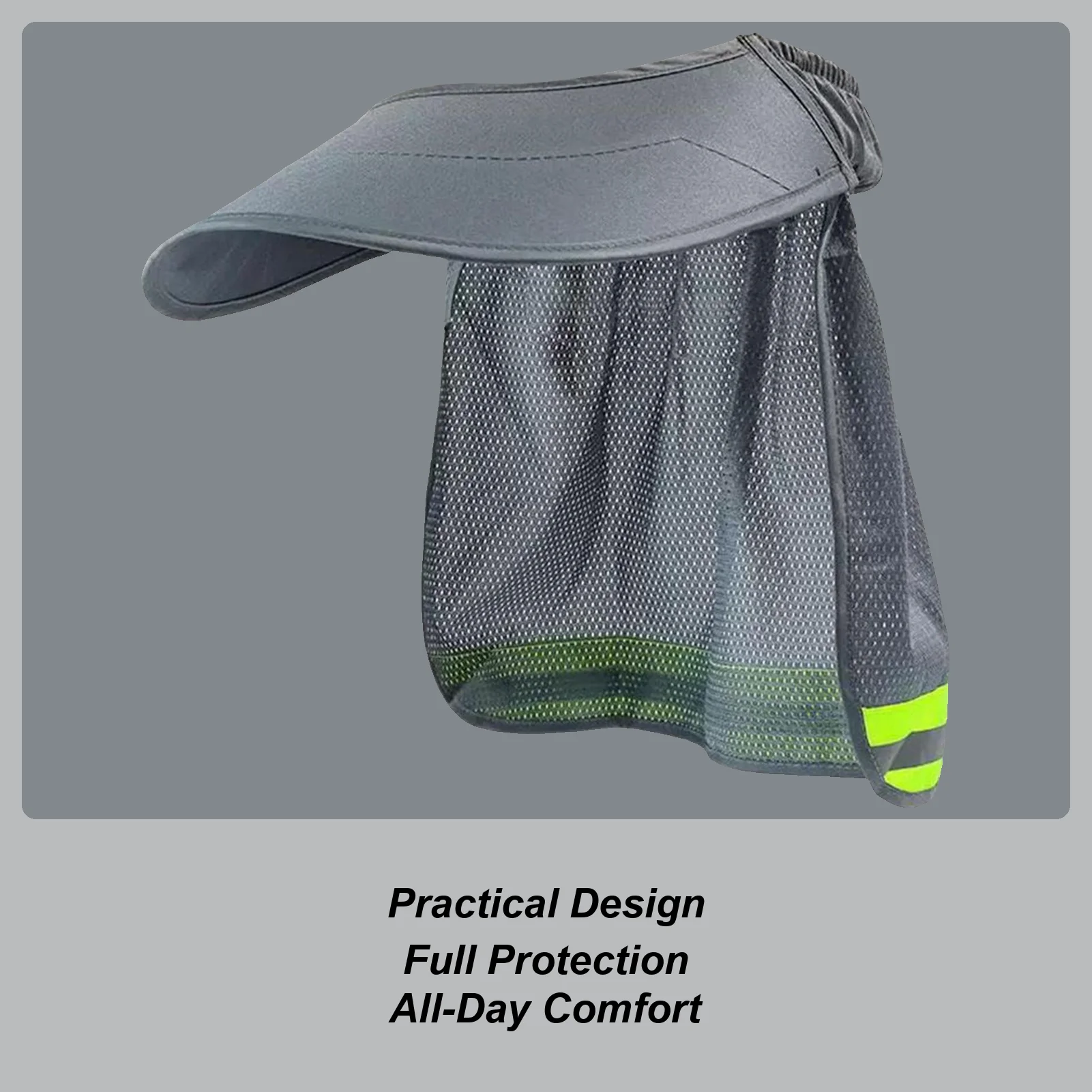 

Hard Hat Shade Sun Visor Neck Shade Reflective Strip Protective Helmet Attachment For Working Construction Sites Men Gardening
