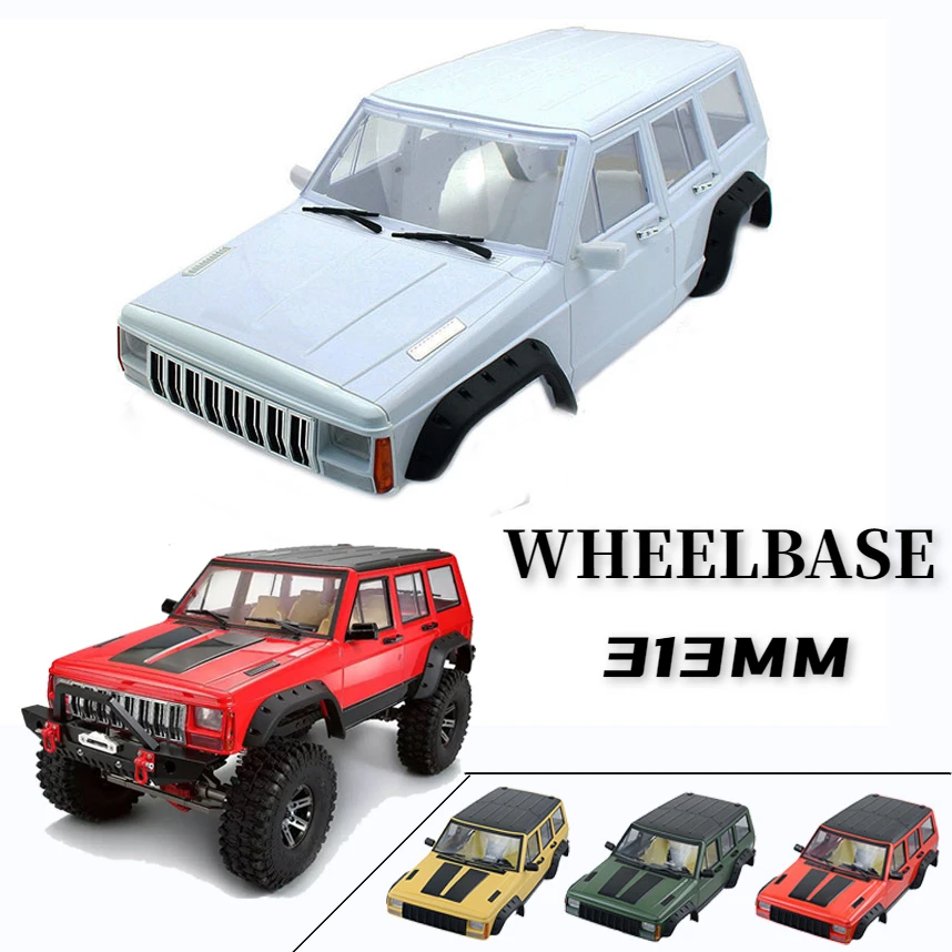 Hard Plastic 12.3inch 313mm Wheelbase Cherokee Body Shell for 1/10 RC Crawler Axial SCX10 & SCX10 II 90046 90047