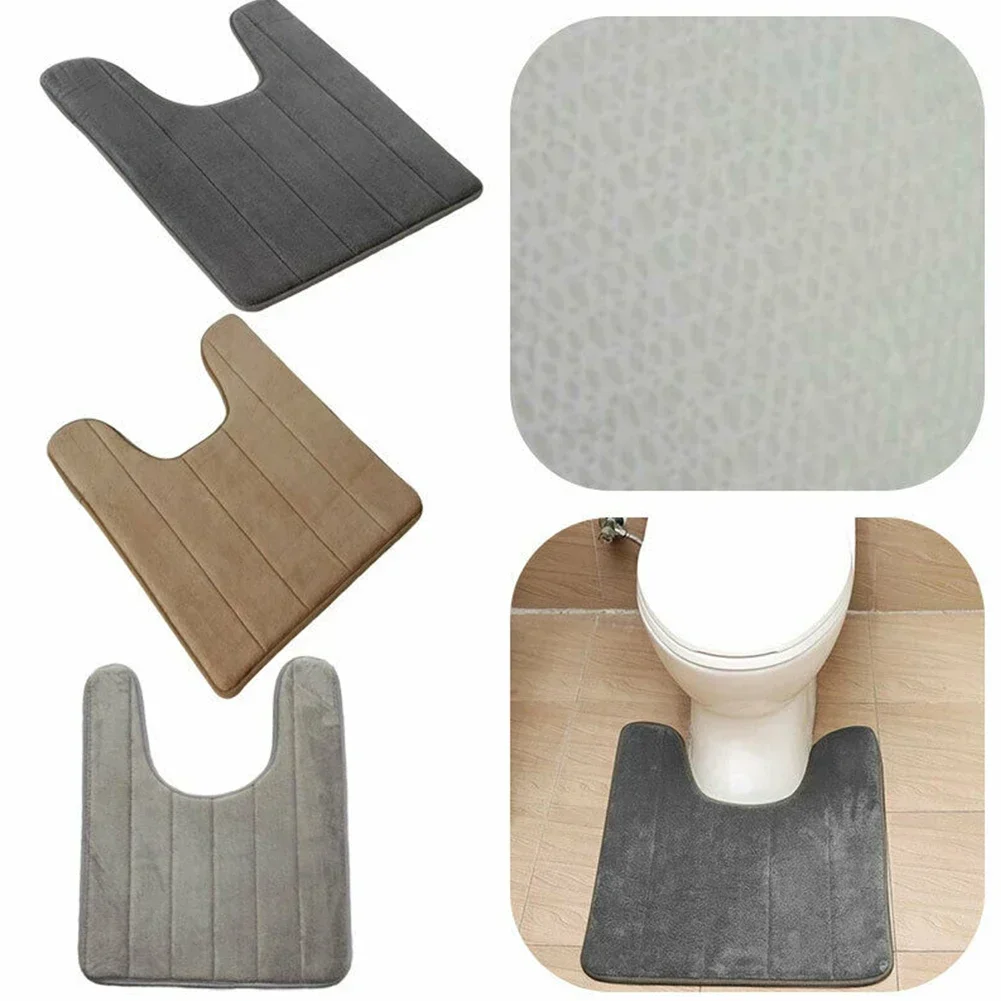 Soft Bath Mat Home Decor Washroom Floor Washable Doormat Bathtub Side Area Mats Toilet Mat Bathroom Mat Set