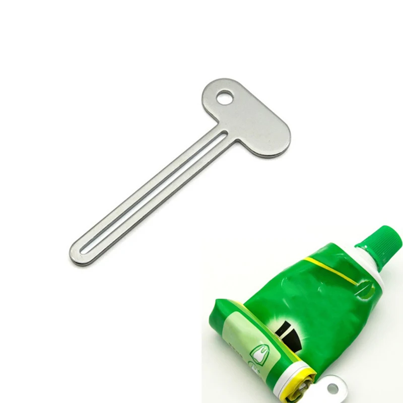 

1 aluminum alloy non electric pressure sanitary space efficient dispenser, portable manual toothpaste tube squeezer