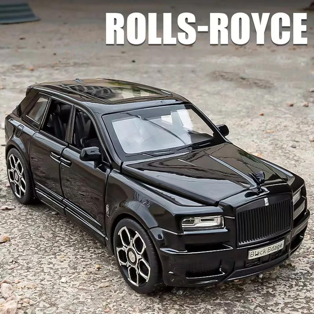 1:32 Scale Rolls Royce Cullinan Cars Toys Alloy Models 6 Doors Opened Miniature Car with Light Music Vehicles Boys Perfect Gifts