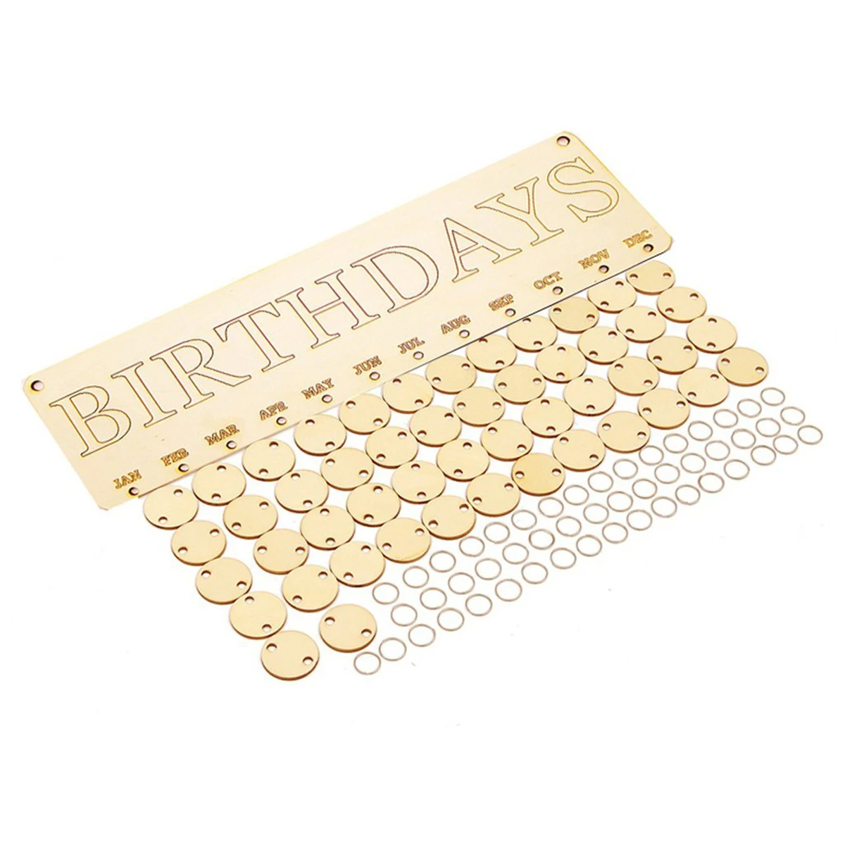 

Деревянный календарь-планировщик настенный с веревкой, 50 дисков, для напоминаний о днях рождения, DIY, для дома и офиса