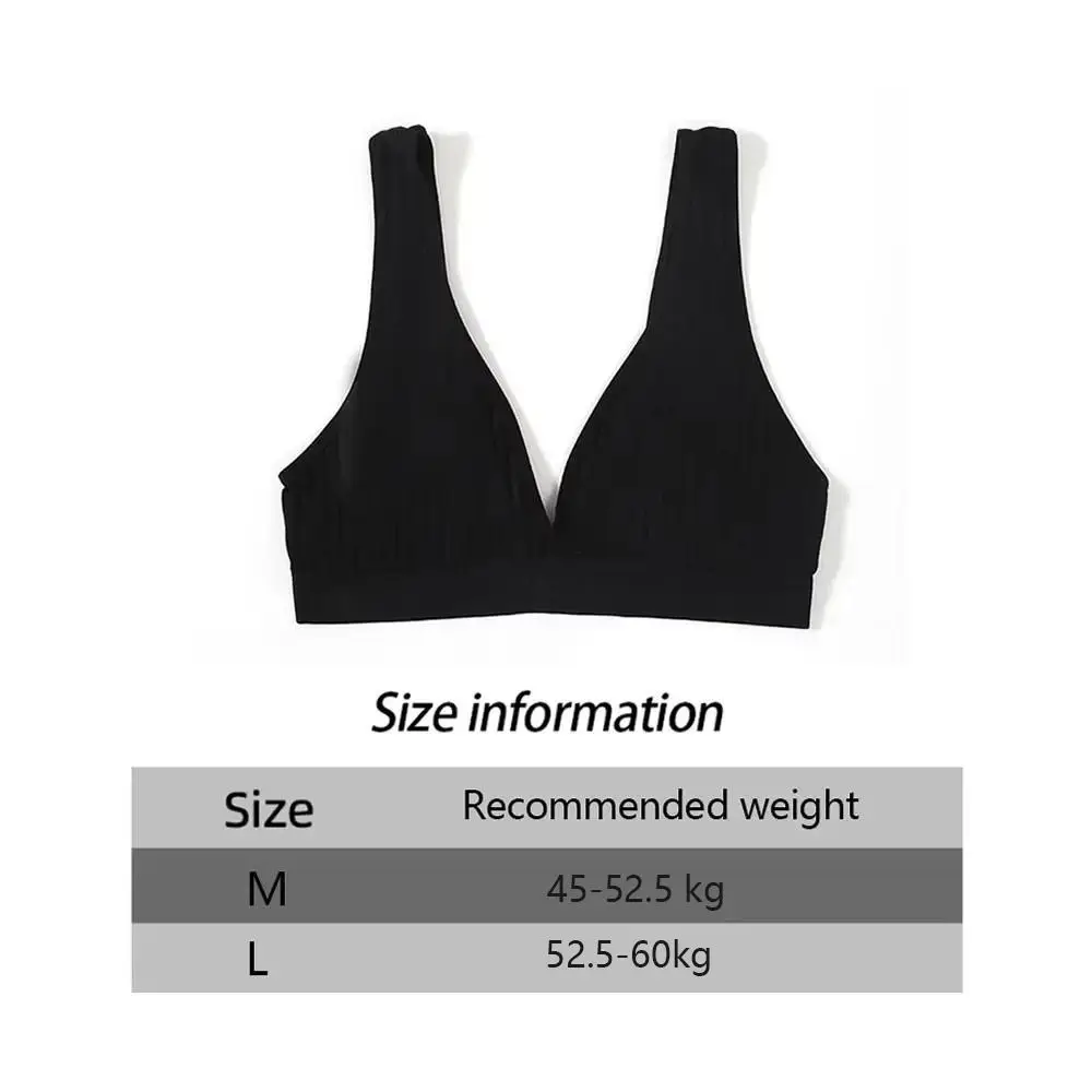 Nahtloser BH im französischen Stil, Anti-Sagging, weicher Halt, bügelloser BH, tiefer V-Ausschnitt, atmungsaktive Damen-Schlafunterwäsche, Fitness-BH – Detail 3