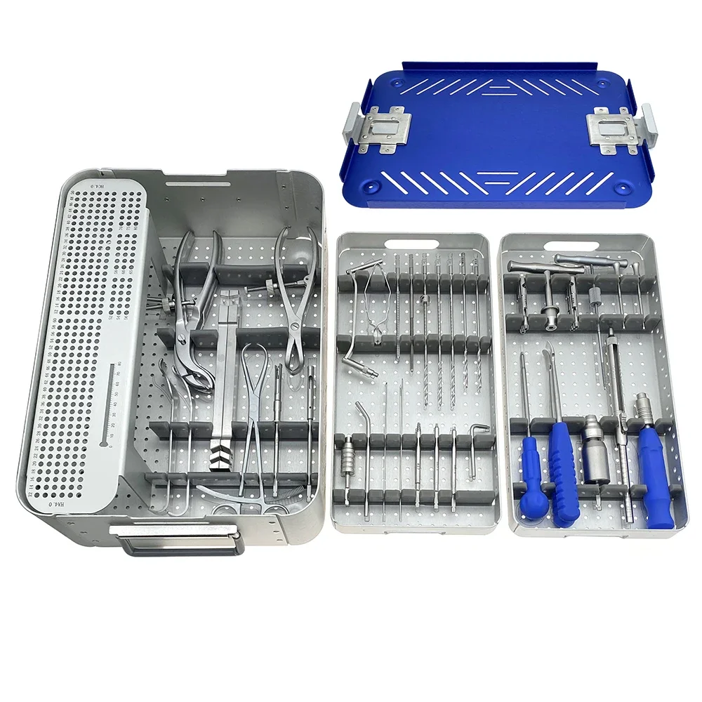 

QSWTITAN Orthopedic Fracture instrument Set Upper Limb Locking Plate Instruments Kit pet Veterinary instrument