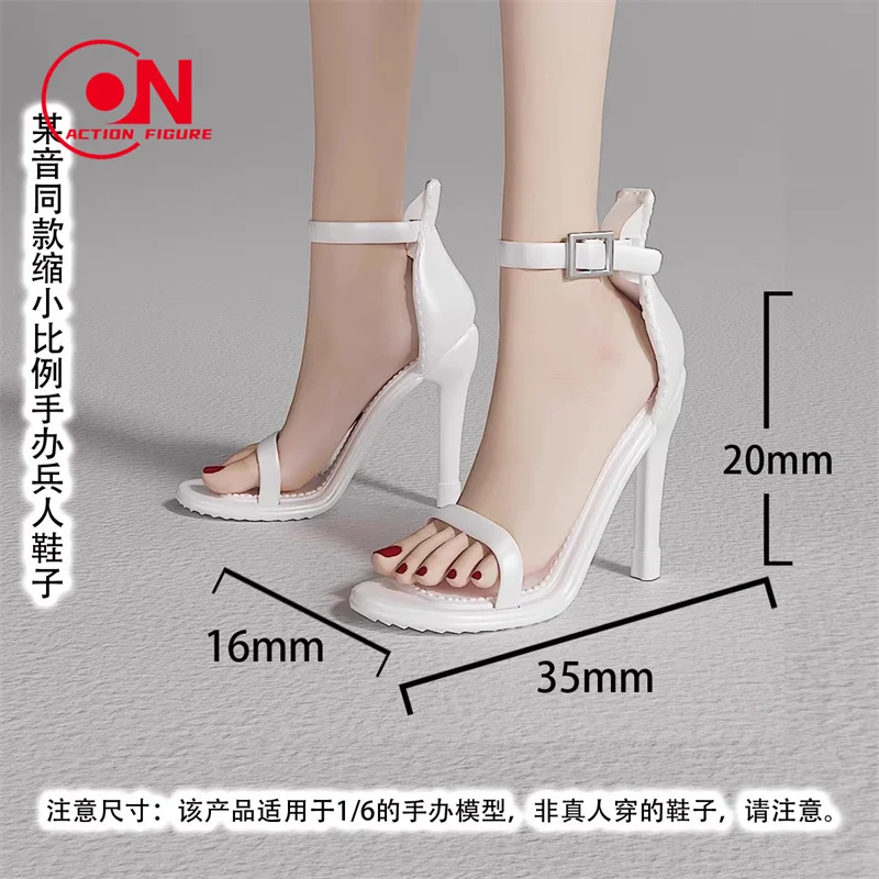 1/6 Scarpe col tacco alto con tacco sottile con cinturino singolo Modello accessorio adatto 12 '' bjd soldato femminile Action Figure Body Dolls