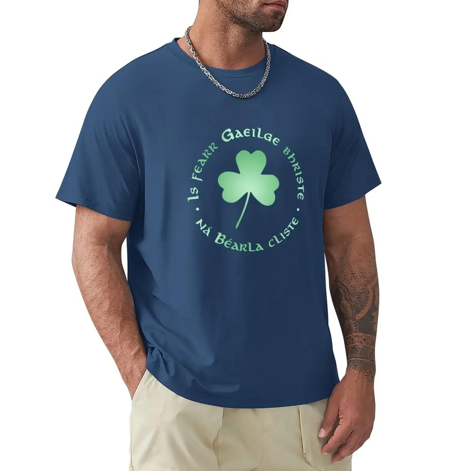 Is fearr Gaeilge bhriste, ná Béarla cliste T-Shirt summer tops graphics blanks mens funny t shirts