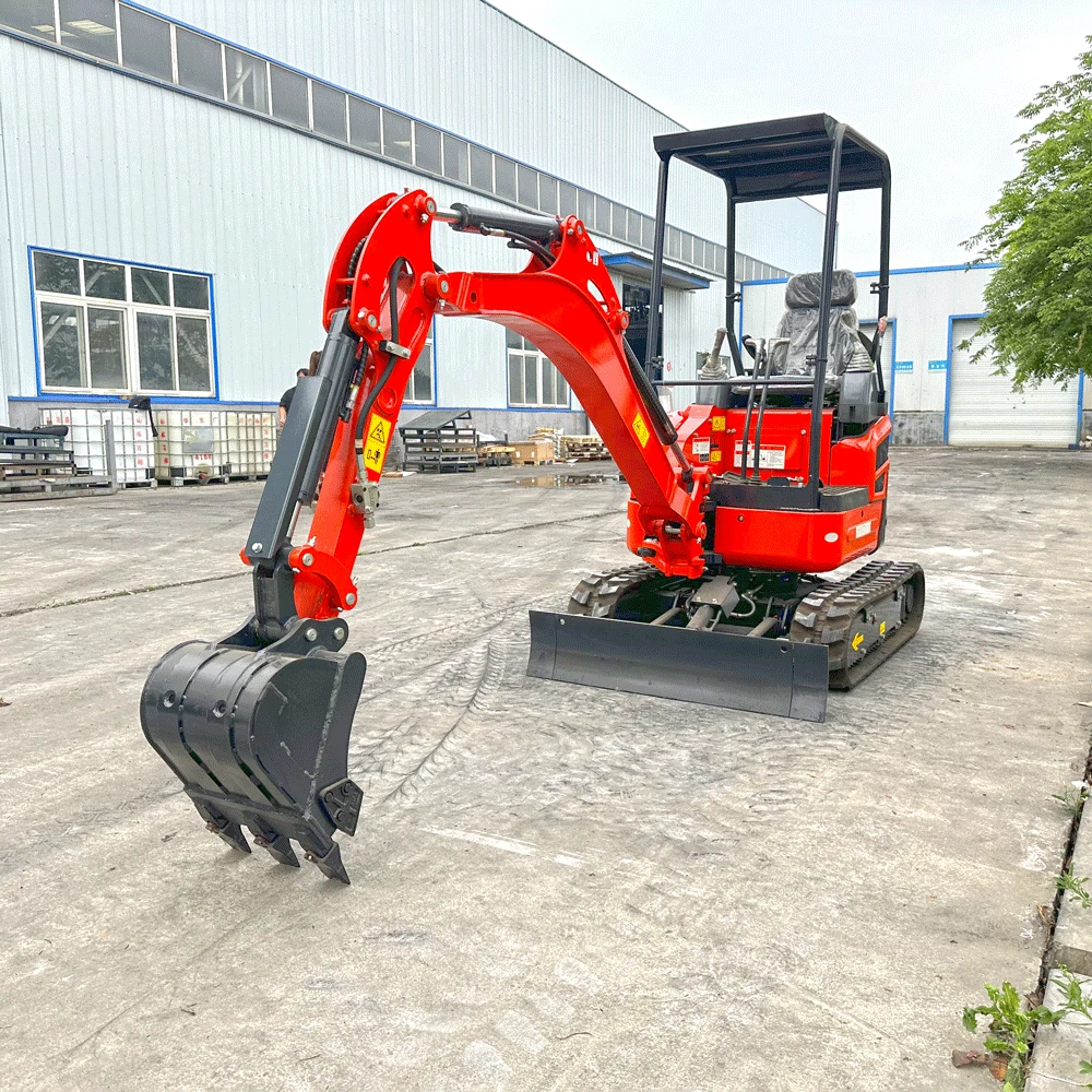Mini Micro Small Digger Hydraulic Pilot Crawler 2.0ton Excavator Machine With Attachment