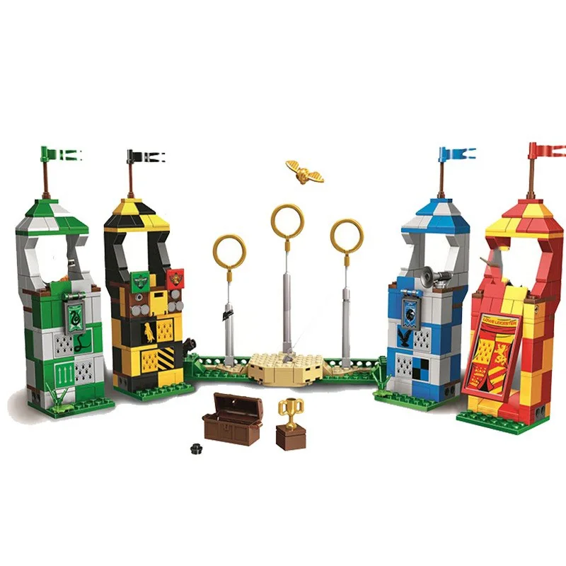 

Magic World Quidditch Match Air Race Building Blocks Model Ball Game Assemble Brick Toys Kid Adult Gift